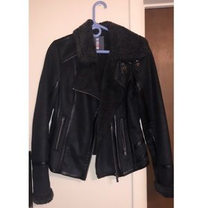 Vintage Biker Fur Jacket 🎱✨🌟